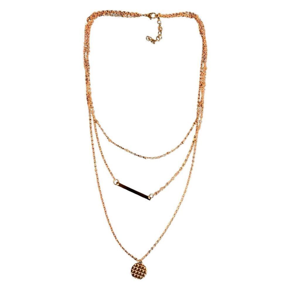 Modern 3 Layer Necklace - Picture 5 of 9